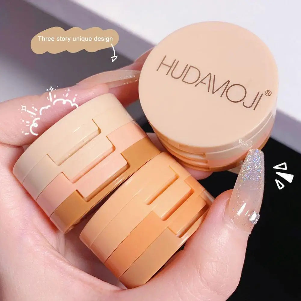 HUDAMOJI Blush High-gloss Repairing Powder 3-in-1 Matte Pearlescent Shiny Lasting Natural Facial Makeup Peach Milk Orange Blush Vue