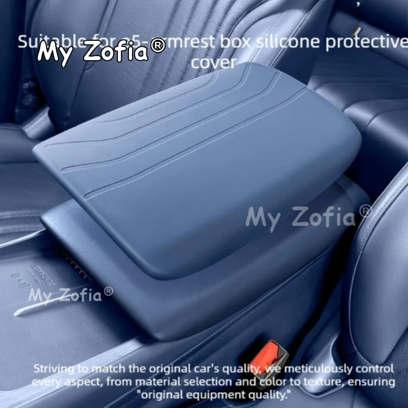 For Geely EX5 Galaxy E5 Proton eMas 7 2024 2025 2026 Car Silicone Armrest Box Protection Cover Auto Interior Accessories Vue