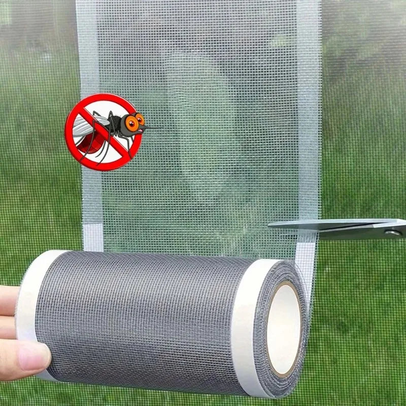 1-20Rolls Wide Strong Adhesive Screen Repair Patch Mosquito Net Sticker for Window Wire Mesh Edge Tear Fix Breathable DIY Tape Vue