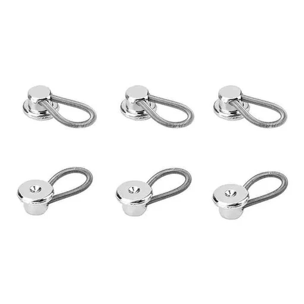 6pcs Metal Collar Extenders Neck Extender for Expansion of Men Women Shirt Dress Trouser Coat Collars Pants Buttons Extenders Vue