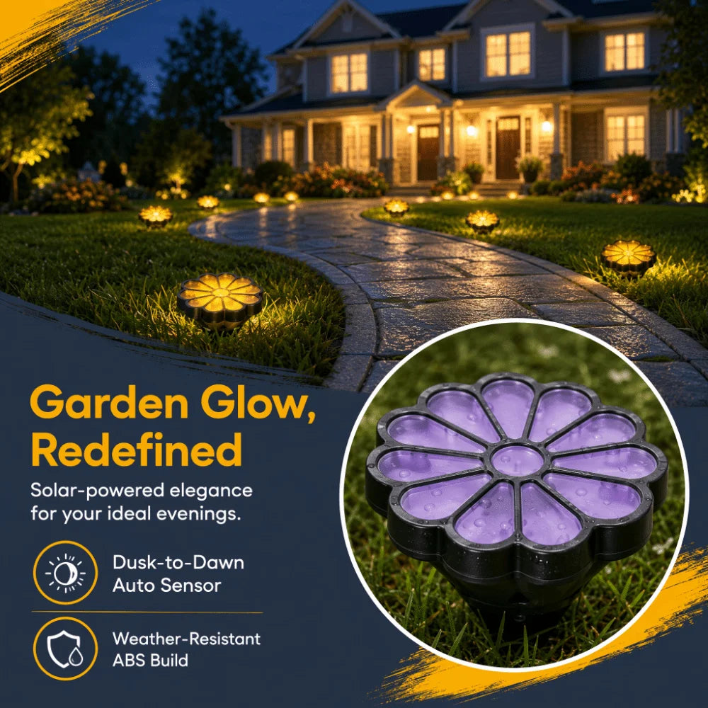 Waterproof Solar Daisy Flower Stake Lights LED Petal Shape Solar Flower Lights Decorative Ambient Simulation Daisy Vue
