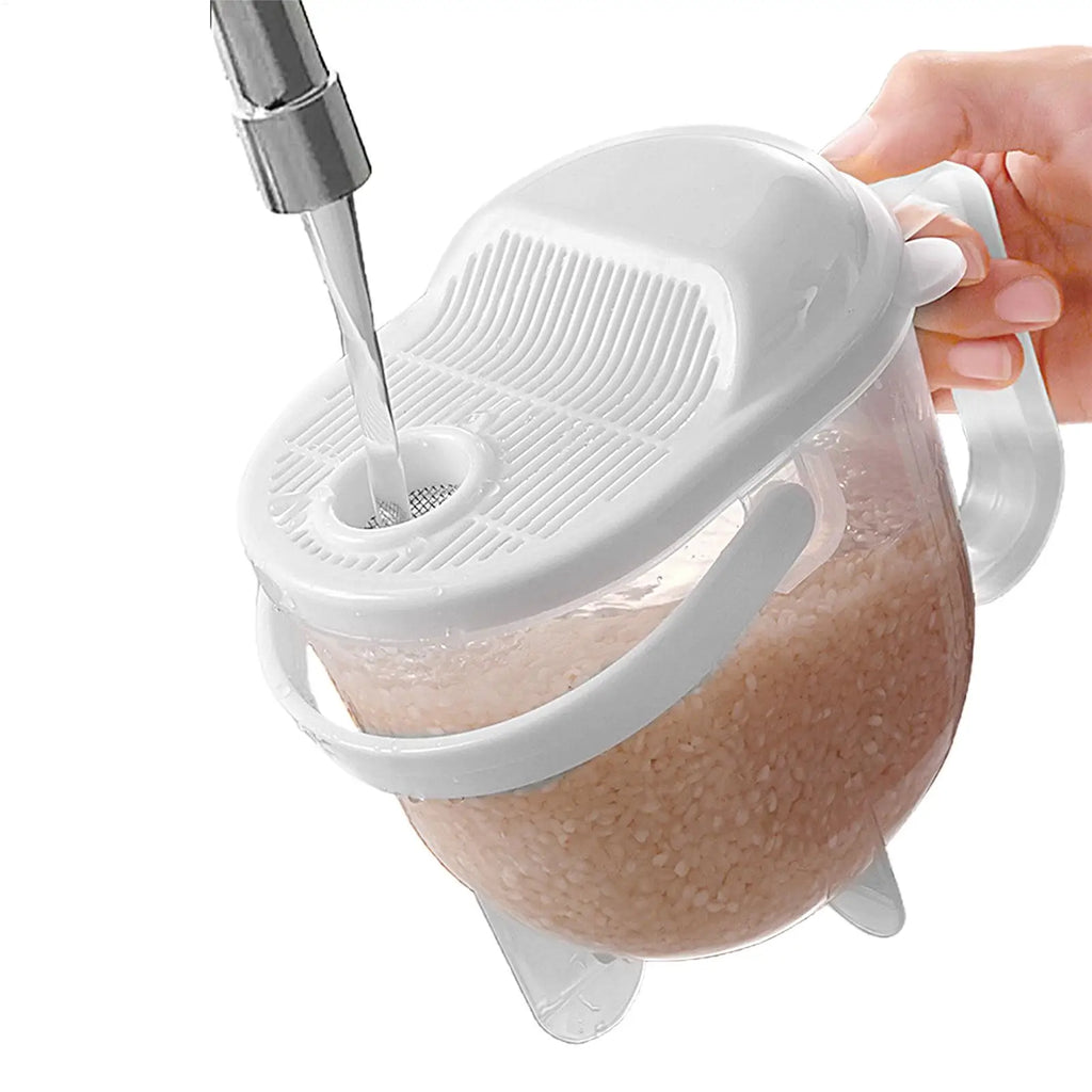 PET Colander Rice Washer Drain Basket Fruit Bowl Washing Drain Basket With Lid Handle Washing Basket Home Kitchen Organizer Vue