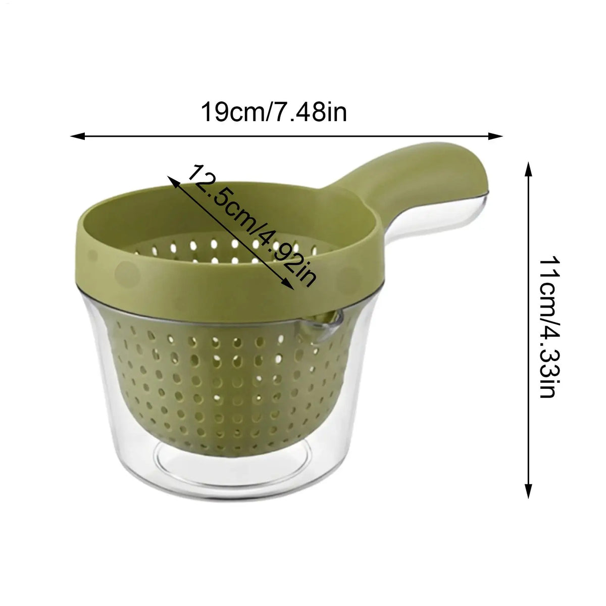 Strainer Bowl Double-Layer Removable Basket Vegetable Colander Fruit Cleaner Bowl for Home Apartment Restaurant Outdoor Camping Vue