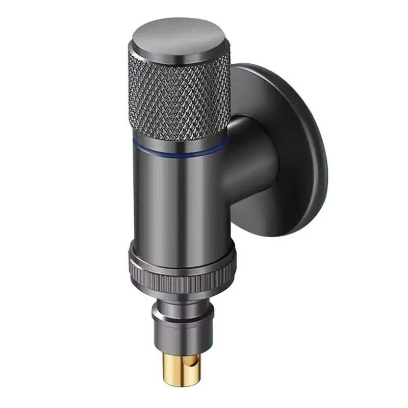 ABKW-Washing Machine Automatic Water Stop Valve Solid Brass Single Cold Wall Mounted Cold Water Outlet Basin Durable Grey Vue Grey CN