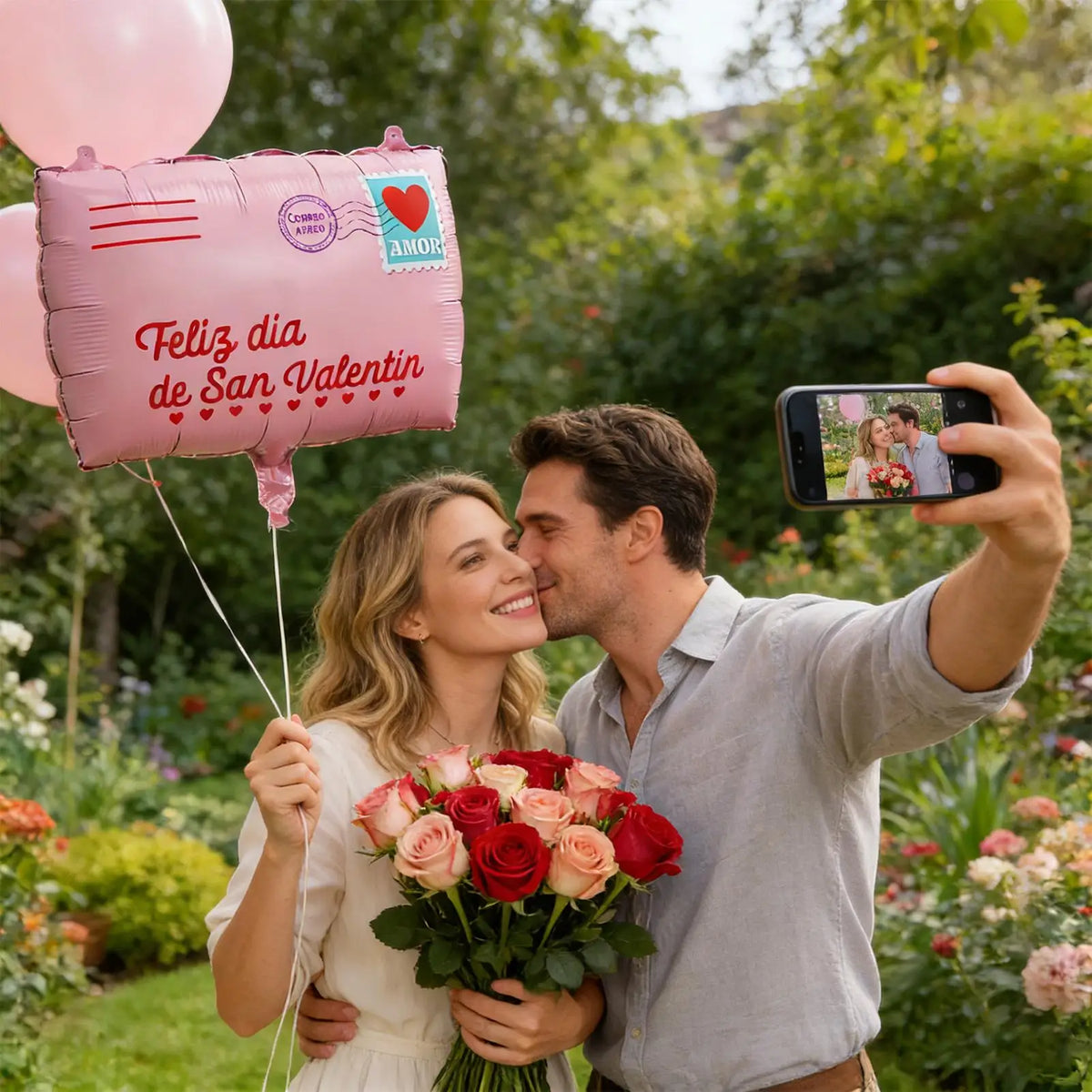 48x44cm Romantic Pink Envelope Shape Inflatable Foil Balloons Valentines Day Decorations Party Balloons for Engagement Wedding Vue