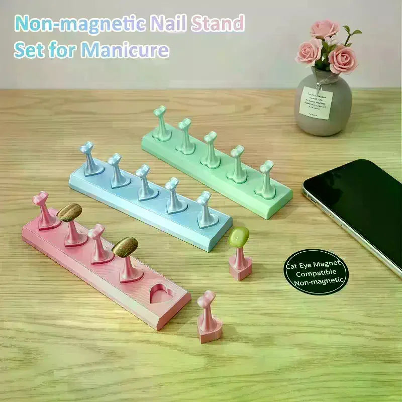 Plastic base frame, nail display, non-magnetic fake nail tip, practice table, press nails for nail training Vue