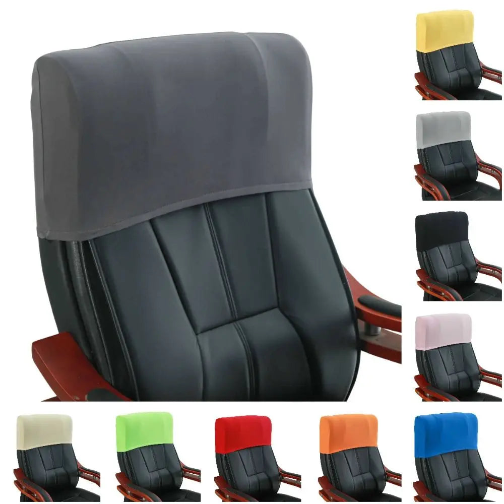 Solid Color Office Chair Backrest Cover Dustproof Elastic Chair Back Protector Comfortable Stretchable Chair Head Cover Vue
