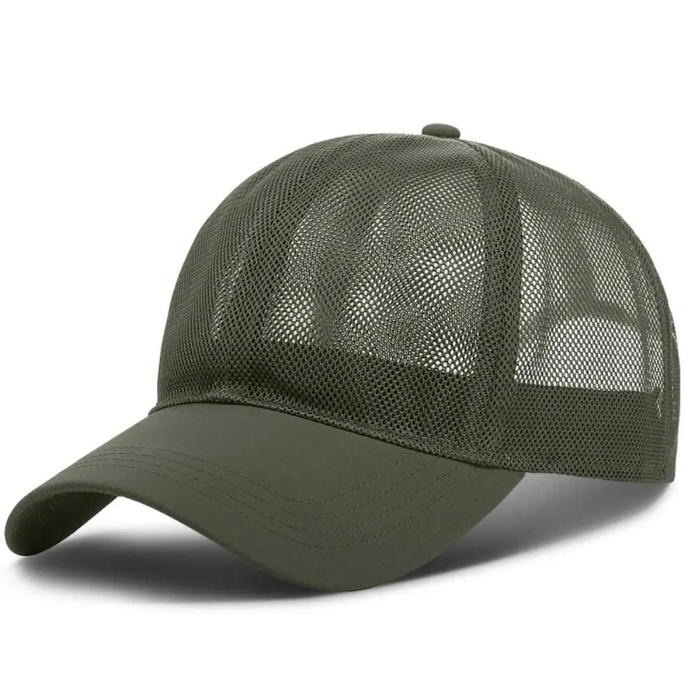 Full Mesh Trucker Baseball Cap Lightweight Breathable Hat Quick Dry