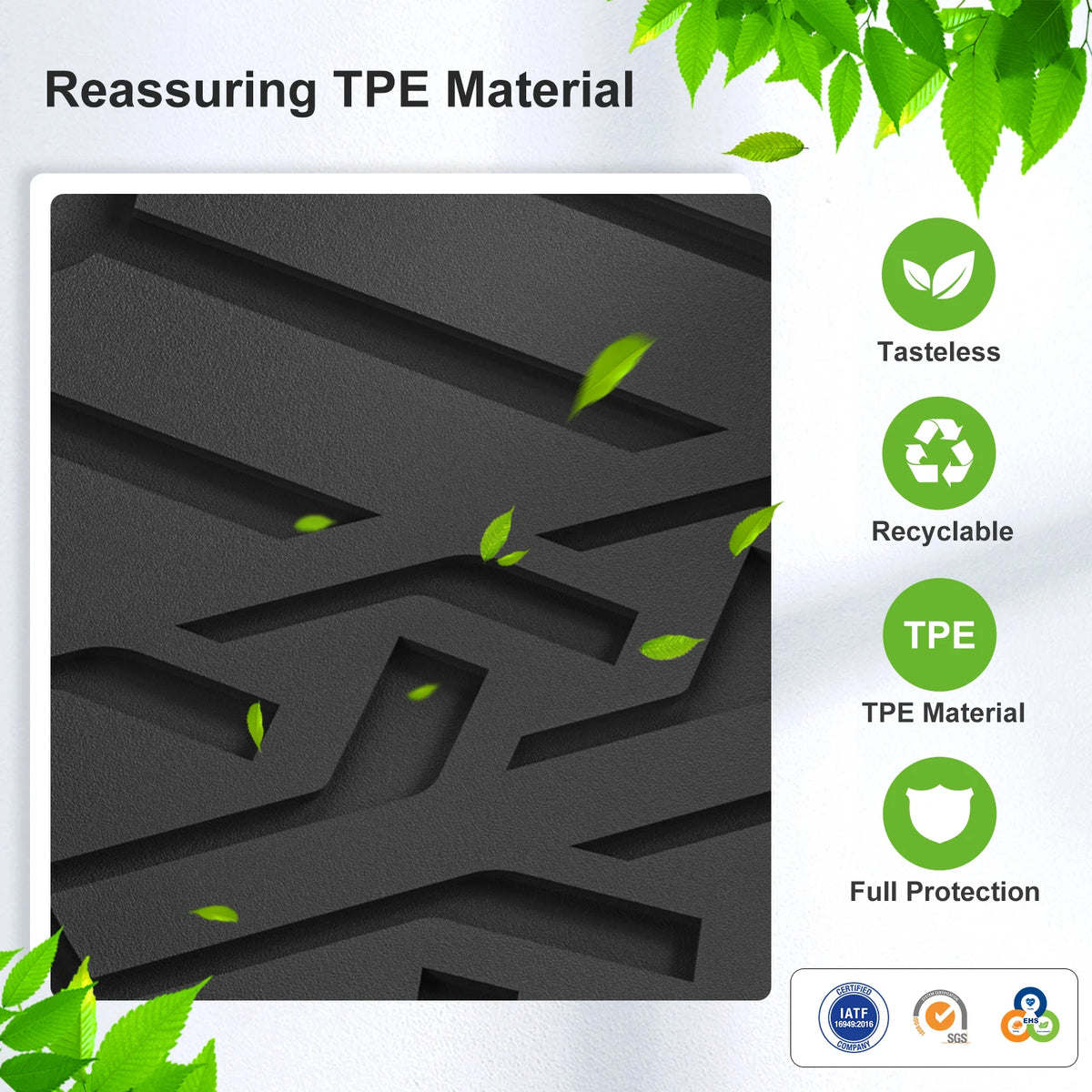 Smabee Left Drive for BYD Tang L/Atto 8/Sealion 8 2025 2026 7Seater (not fit Refrigerator Model) Car TPE Floor Mats Accessories Vue