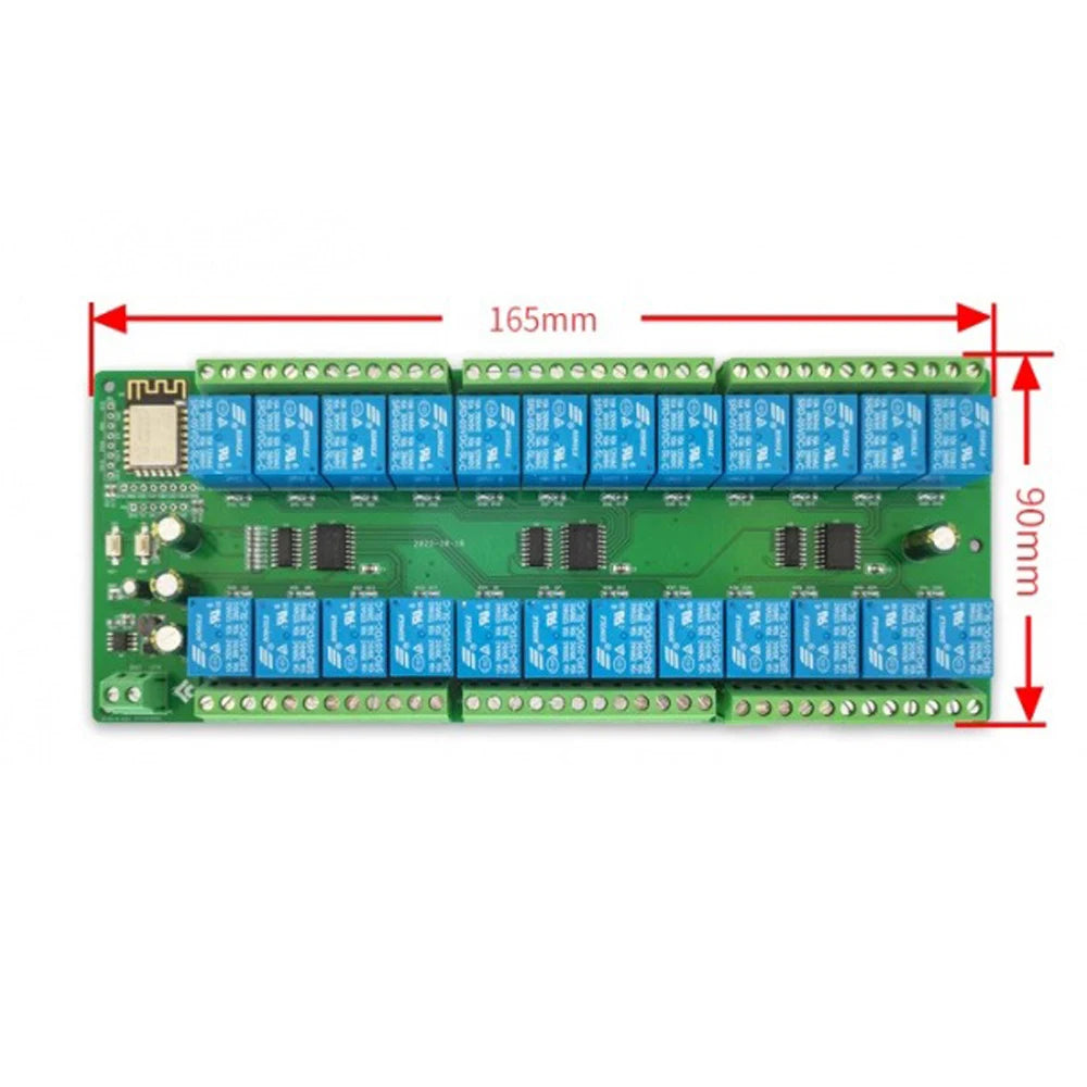 DC5V/12V/24V Power Supply Relay Board ESP8266 WIFI 24 Channel Relay Module ESP-12F Development Board Smart Home Relay Vue
