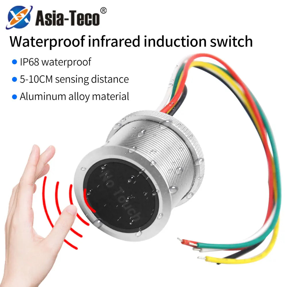 Waterproof Access Button Door Exit Push Switch Release Opener Door Access Control System Entry Open Touchless Gate Out Switch Vue 28NT-W