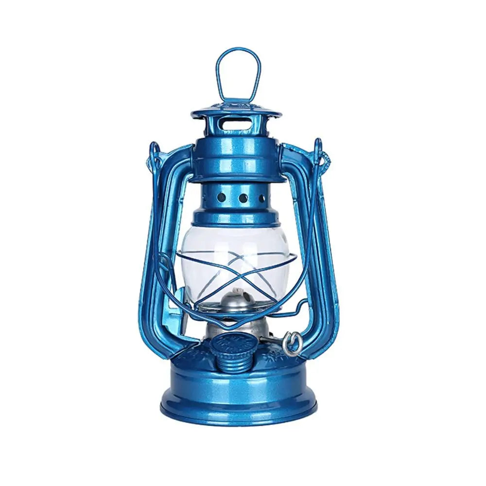 Not Rust Leakproof Creative Bedroom Pub Home Decor Portable Bar Cafe Oil Lamp Lamp Camping Lights Lantern Vue light blue-19cm