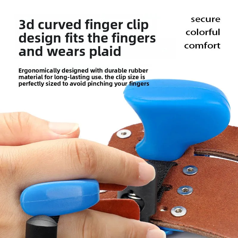 Competitive Recurve Bow Finger Tab Right Hand Cowhide & Aluminum Finger Guard Cheek Rest Archery Shooting Accessories Vue