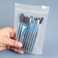 Makeup Brushes 8Pcs Set Travel Makeup Brush Kit with Bag Mini EyeShadow Foundation Loose Powder Blush Detail Brush Beauty Tools Vue Blue-A