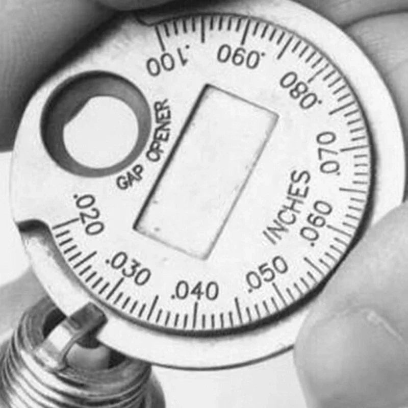 Plug Gage Gap Tool Feeler Spark 1 Pc 0.6-2.4mm Range Coin-Type Spark Plug Gap Measurement Tool Vue 1pcs