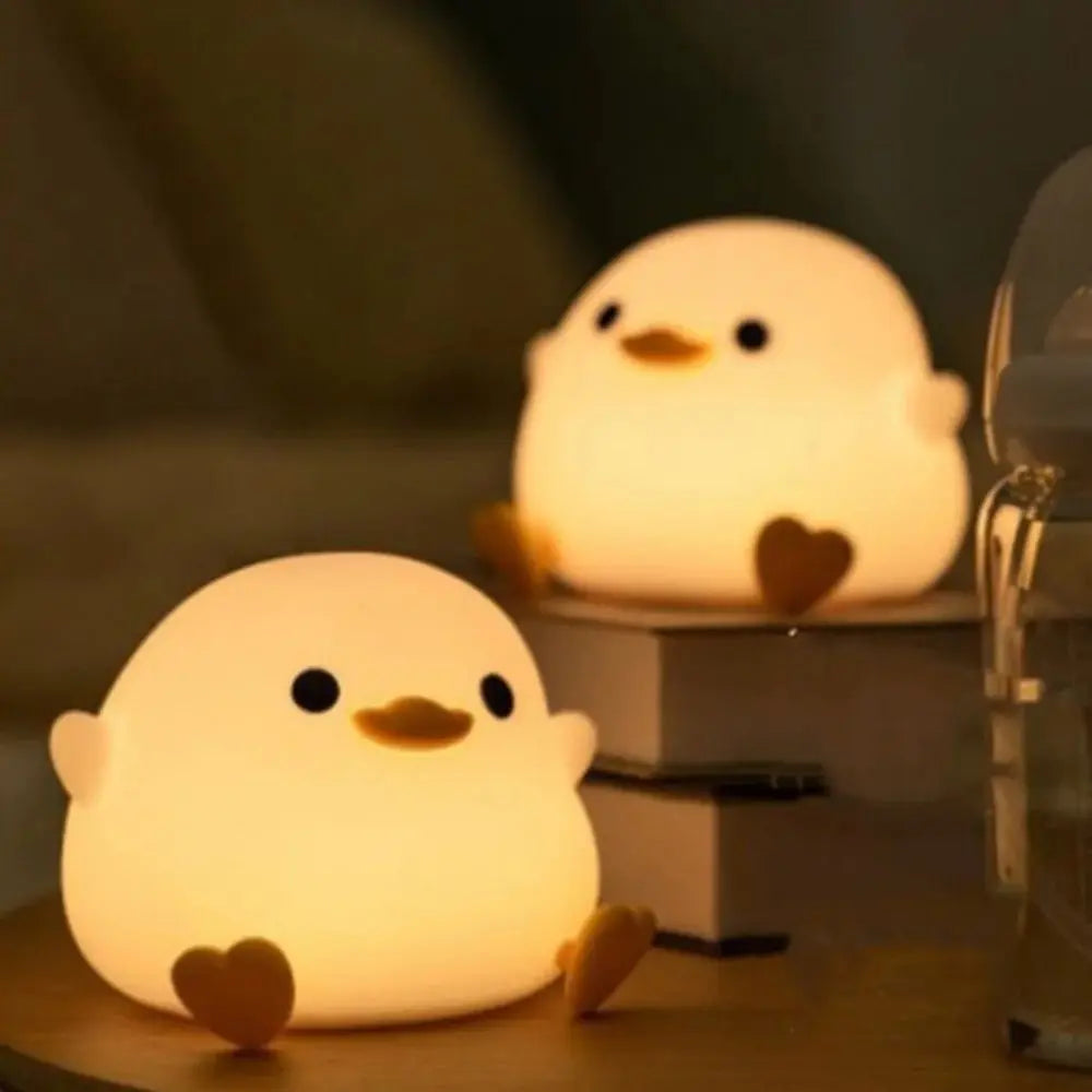 Nightlight LED Duck Pat Night Light Night Lamp Dimmable LED Duck Lamp Rechargeable Soft Indoor Sensor Lamp Baby Sleeping Vue