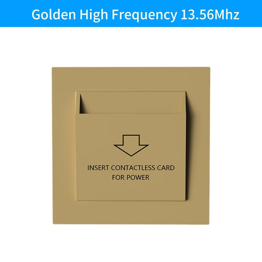 Wide Voltage Hotel Energy Saving Switch Low/High Frequency 125Khz/13.56MHz Support 110V / 220V 40A M1/EM T5577 Card Power On-Off Vue golden 13.56Mhz