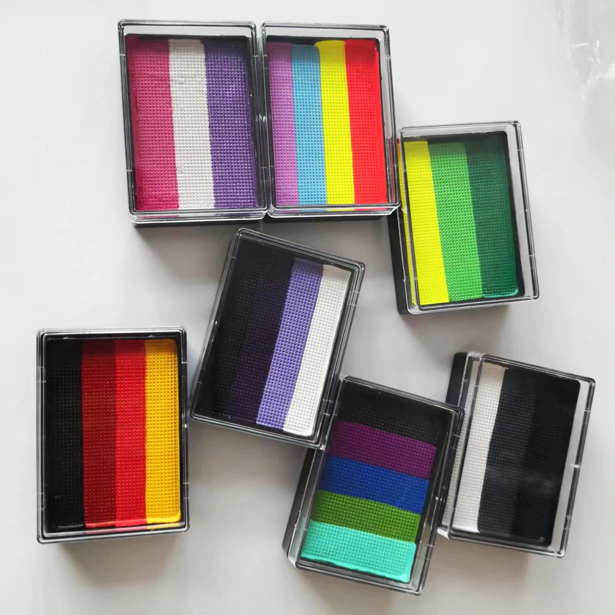 30g Customized Face Painting Colorful Rainbow Cake Split Fluorescent Water Activated Body Art Vue