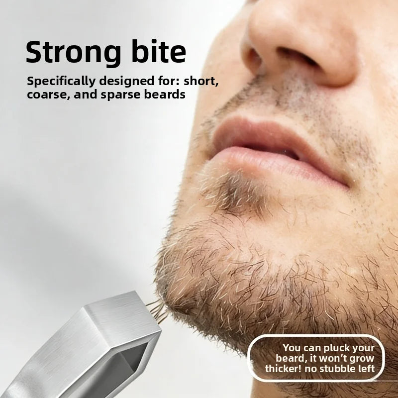 Stainless Steel Beard Mustache Trimmer Tweezers with Precision Tweezing for Facial Hair Grooming Professional & Use for Mustache Vue