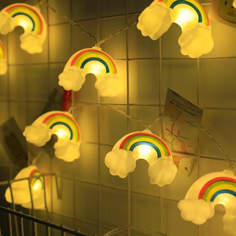 Y2K Rainbow Led String Lights Indoor Atmosphere Birthday Decoration Girl Room Battery Lights Outdoor Waterproof Outdoor 035 Vue