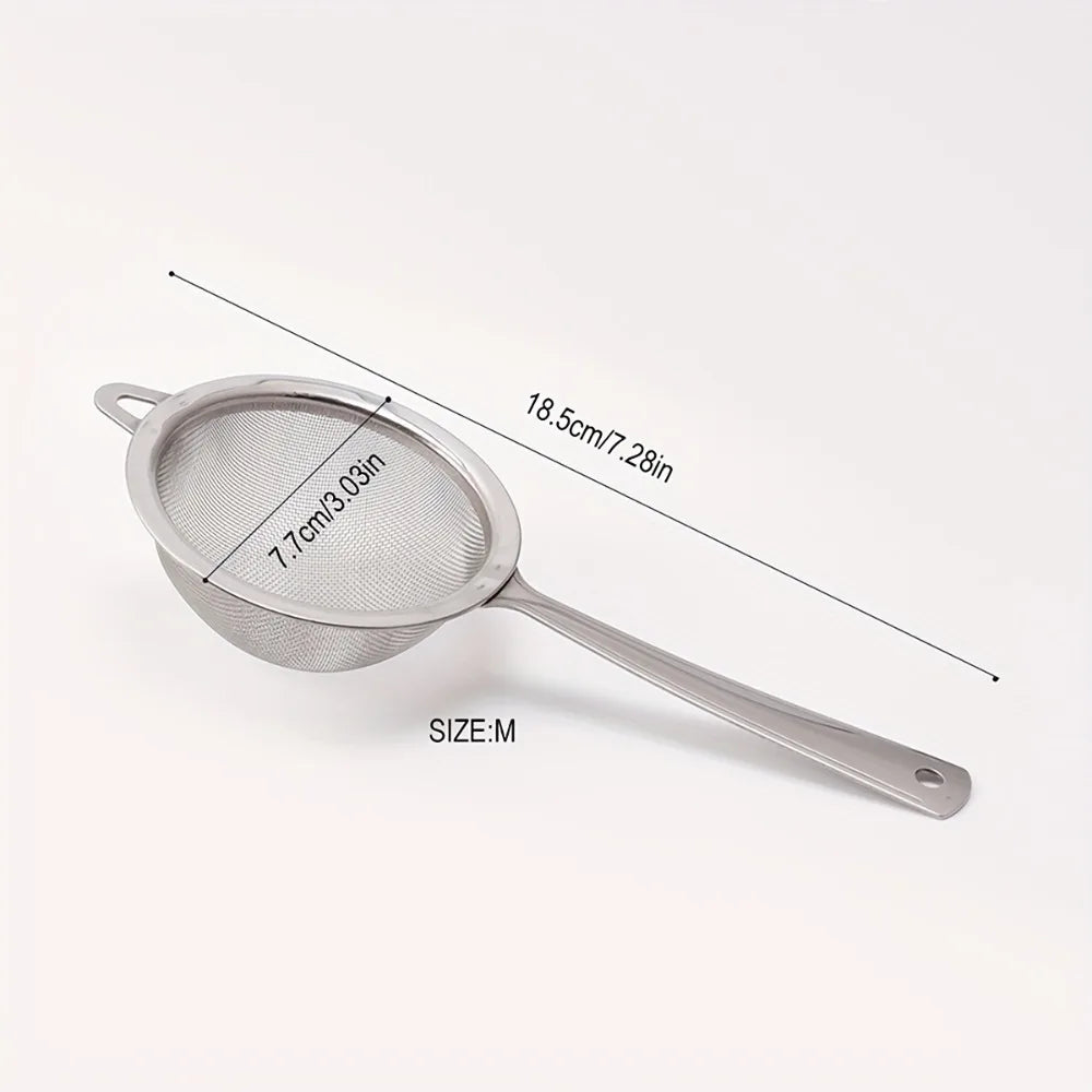 Stainless Steel Matcha Sifter Very Fine Mesh Rust-proof Tea Strainer Vue Silver-7.5cm
