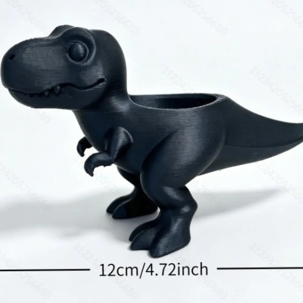 Dinosaur Statue 3D Printed Dinosaur Flowerpot Funny Desktop Decor Mini Potted Planter Ornaments T-Rex Plant Pot Home Vue