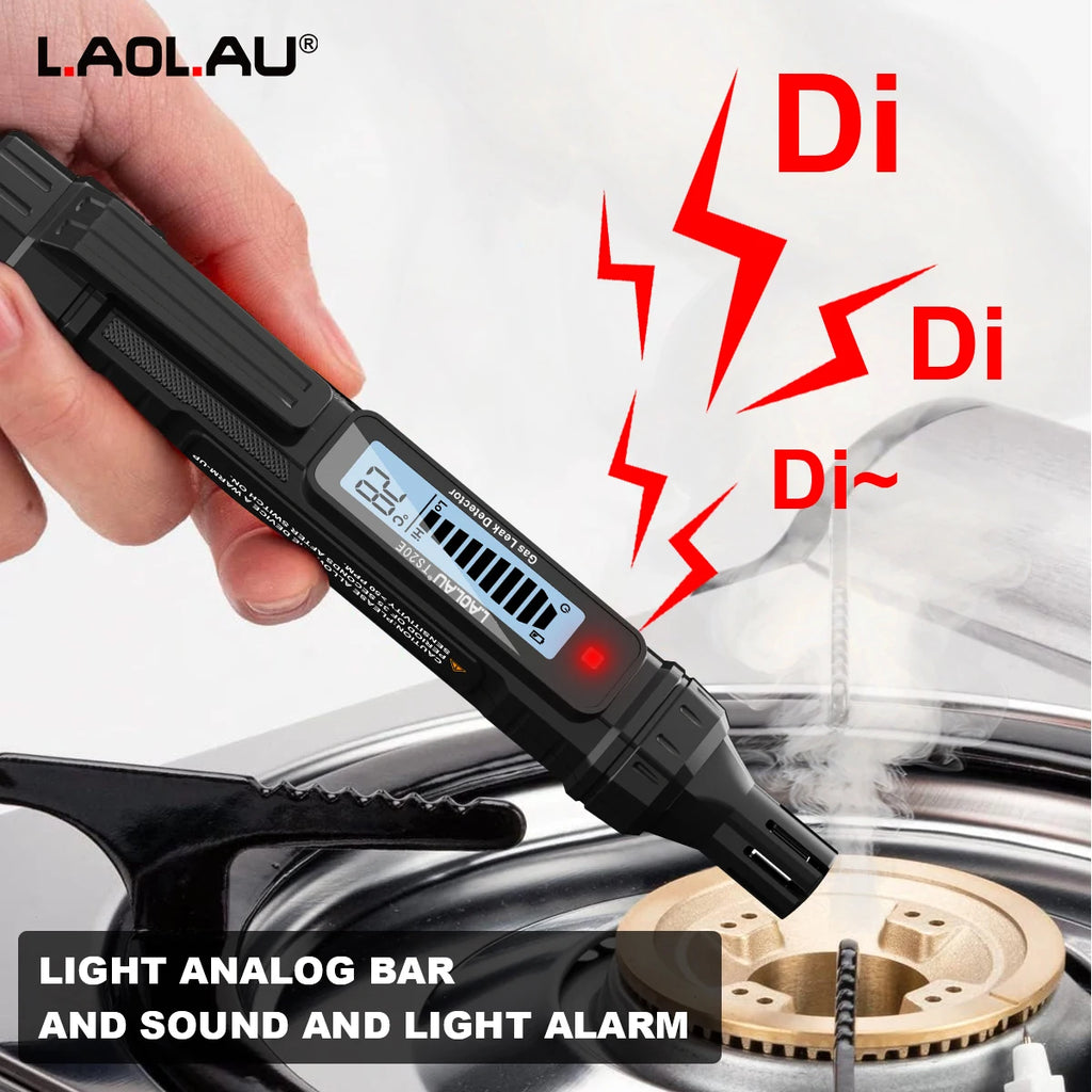 Portable Natural Gas Leak Detector Household Combustible Gas Tester Audible & Visual Alarm Detect Methane Propane Natural Gas Vue