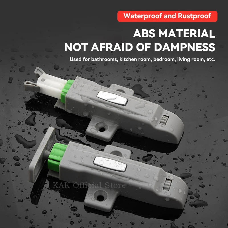 KAK 5PCS Push to Open Cabinet Catches Kitchen Buckel Locks Hidden Cabinet Handles Adjustable Damper Buffer Furniture Hardware Vue