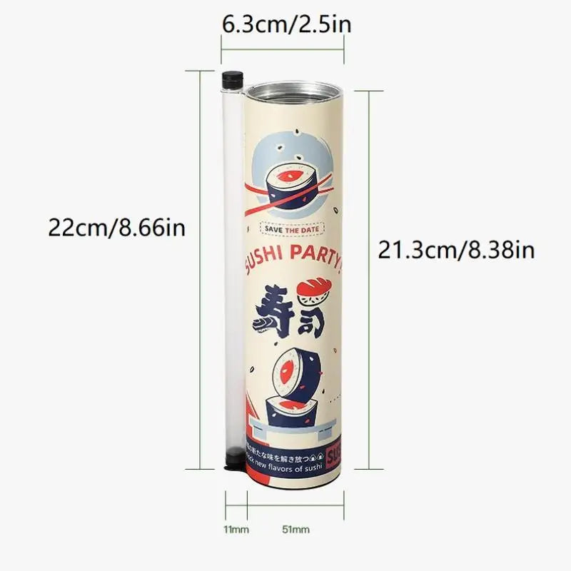 Round Sushi Push Box Sauce Straw Food Grade Mold Cone Up Paper Bucket