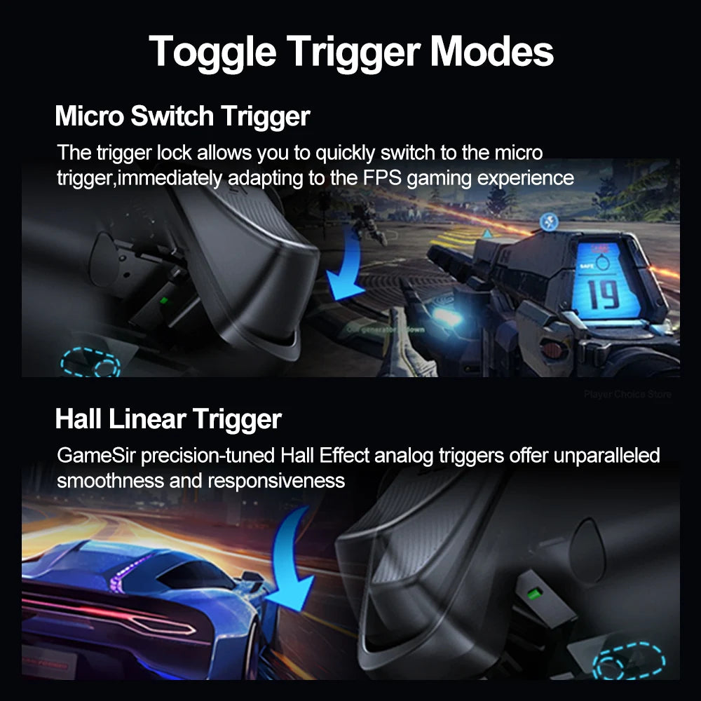 GameSir Tarantula Pro Gamepads PC for Nintendo Switch 2 Controller Android iOS Switch TMR Hall Joysticks NFC Swappable Layout Vue