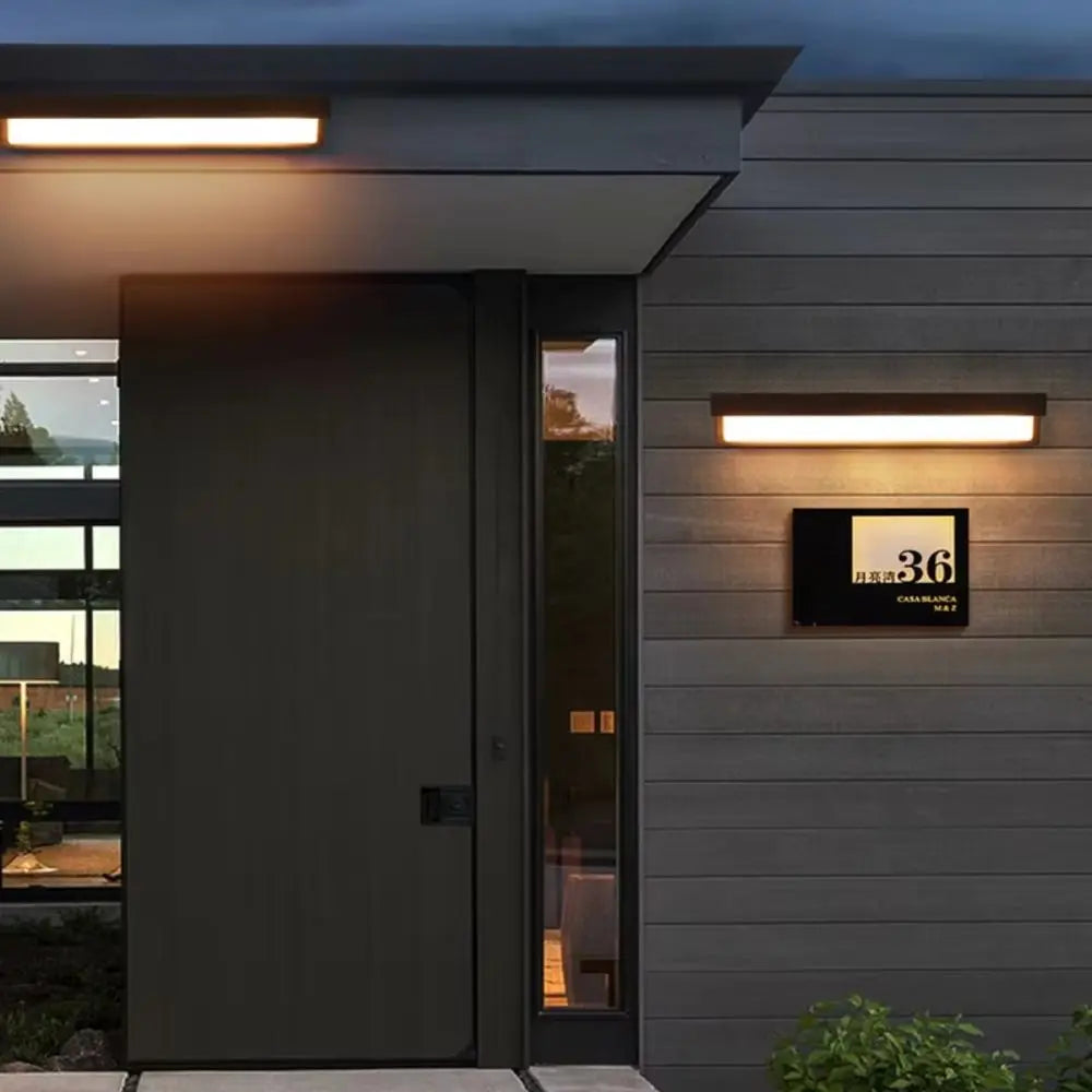Waterproof LED Solar Lights Three-Color Drill-Free Solar Wall Lights Walled Lighting Door Number Solar Powered Lamp Fence Decor Vue
