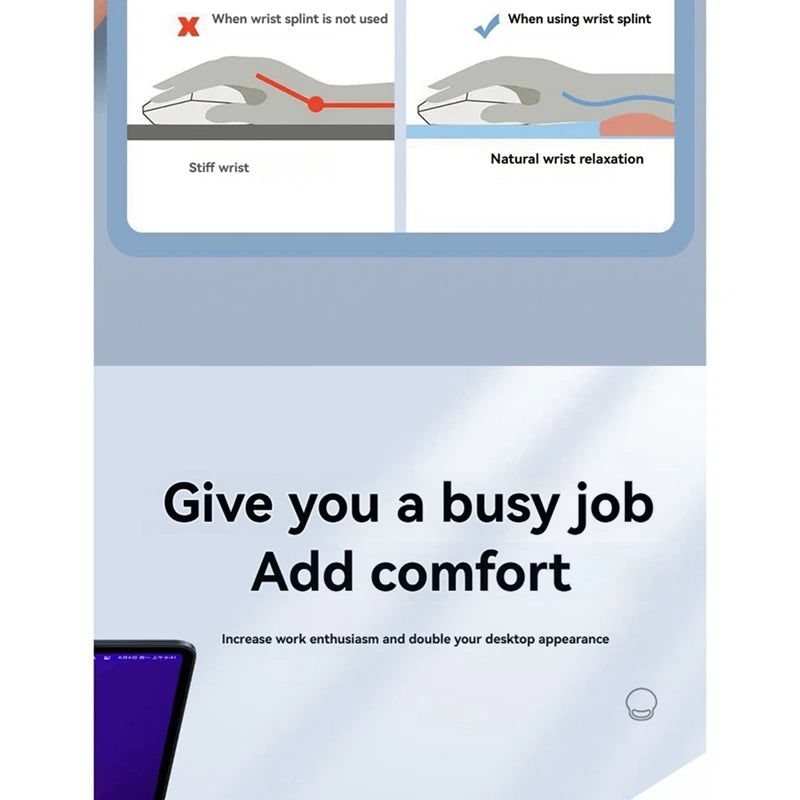 ABKW-3 In 1 Mouse Pad Sets With Keyboard Wrist Rest Support, Memory Foam Keyboard Set Mousepad With Wrist Rest Vue