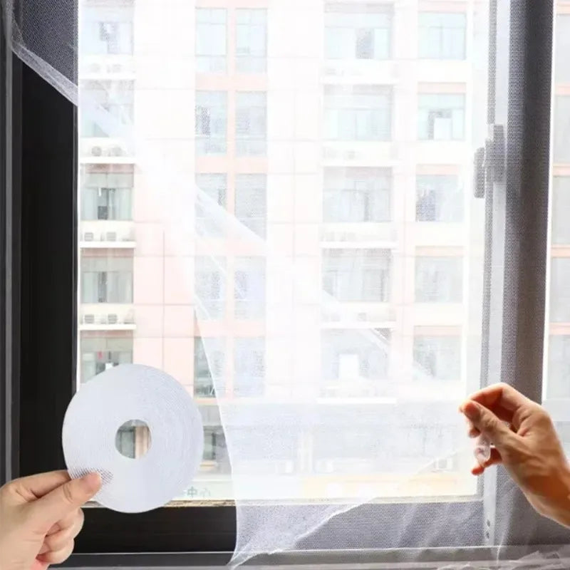 1-10PCS Simple Invisible Window Screen Mosquito Net Self Adhesive Thickened Polyester with Velcro for Home Window Vue