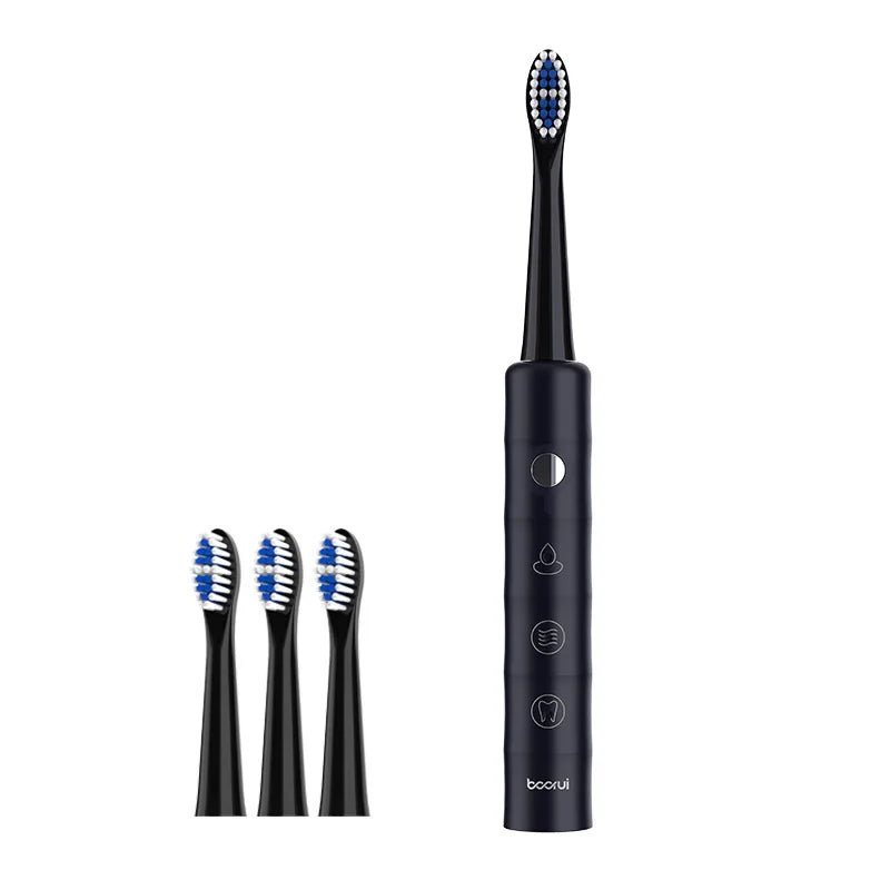Hugebreen Sonic Electric Toothbrush Set | 5 Modes, 4 Heads Sonic Electric Toothbrush Vue Black (4brushes)