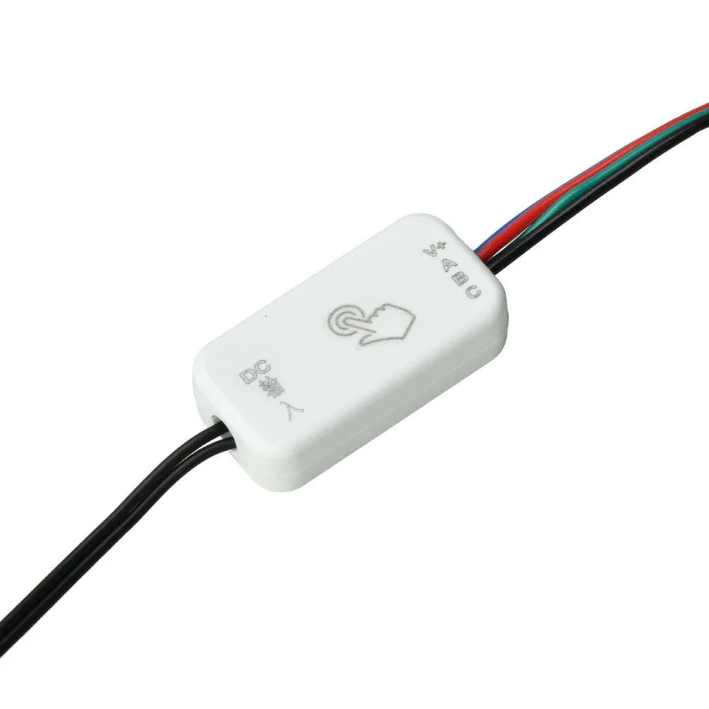 DC5-24V RGB Touch Sensor Controller 3A Max Load LED Strip Full Color Dimmer Touch Switch 7 Colors Cycle Brightness Adjustable Vue