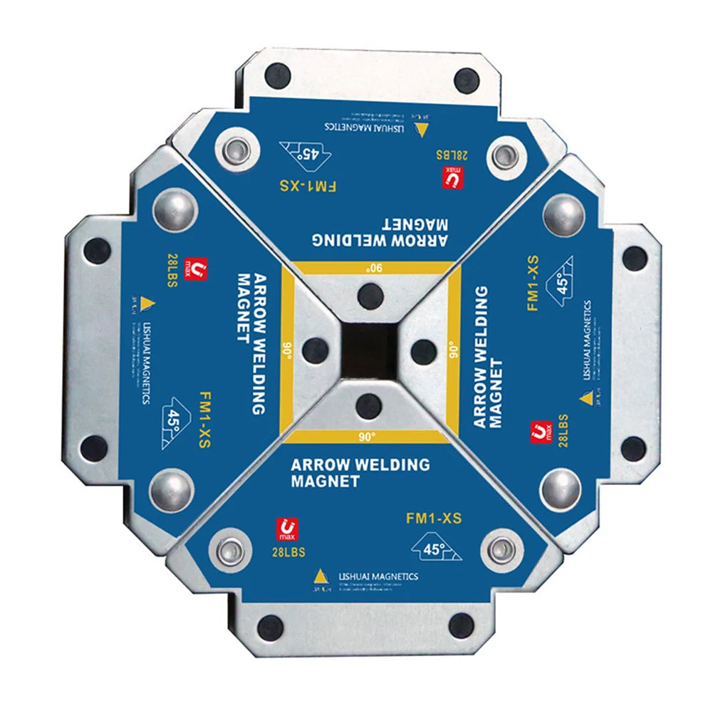 4pcs 50KG Magnetic Welding Holders Angle Solder Arrow Magnet Weld Fixer Positioner 45/90/135° Multi-angle Auxiliary Locator Tool Vue