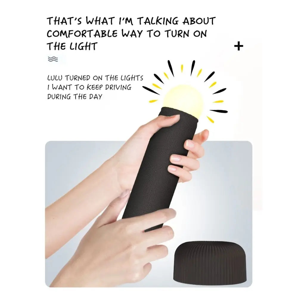 1200mAh LED Night Light Hand Pull Switch Column Shape Atmosphere Table Lamp Rechargeable Eye Protection Sleep Night Lamp Bedhead Vue