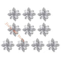 10-Pack Glitter Artificial Flower Christmas Tree Ornaments 11cm Christmas Tree Ornaments Vue Silver China Mainland
