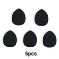 5Pcs Mini Finger Cosmetic Puff Foundation Small Air Cushion Powder Sponge Face Concealer BB Cream Applicator Makeup Tools Vue black
