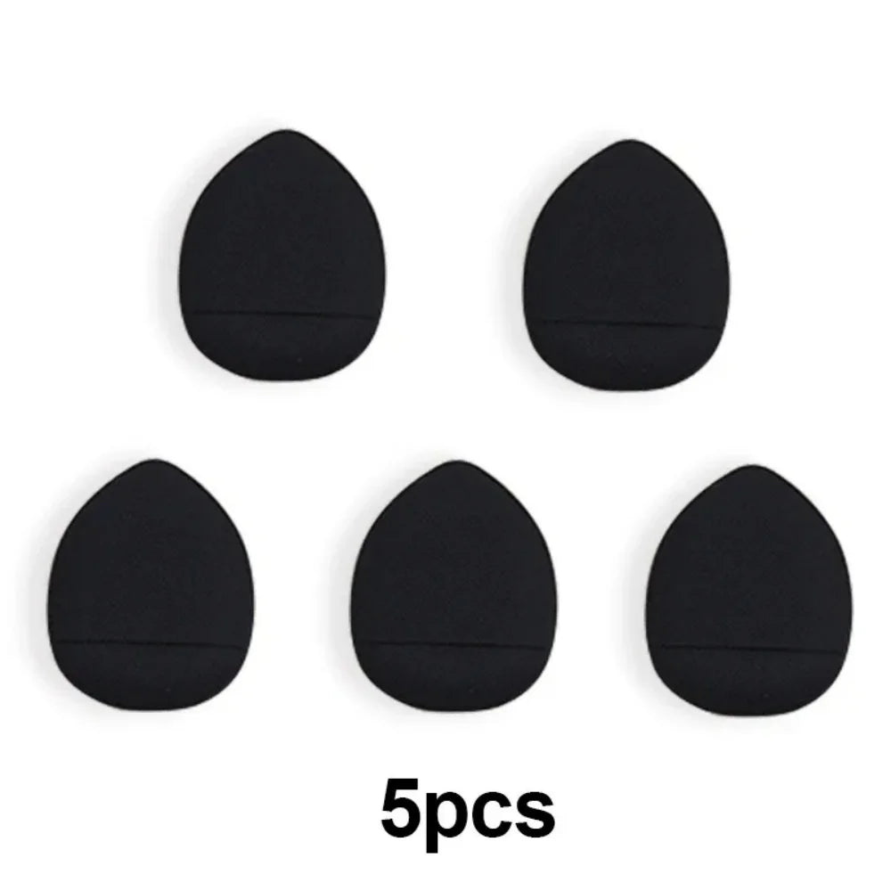5Pcs Mini Finger Cosmetic Puff Foundation Small Air Cushion Powder Sponge Face Concealer BB Cream Applicator Makeup Tools Vue black