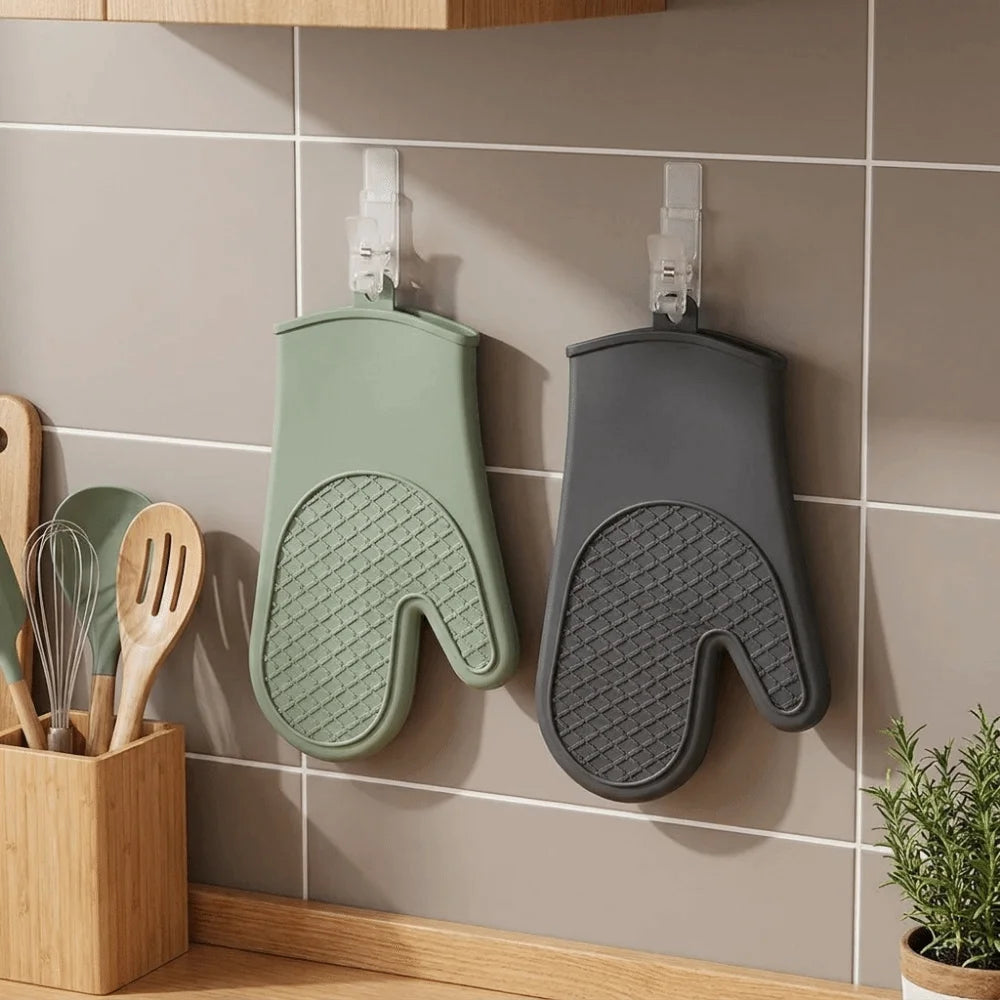 6PCS Creative Plastic Folding Hanging Clip No-Punch Self Adhesive Glove Clips Anti-slip Dishcloth Clips Living Room Vue