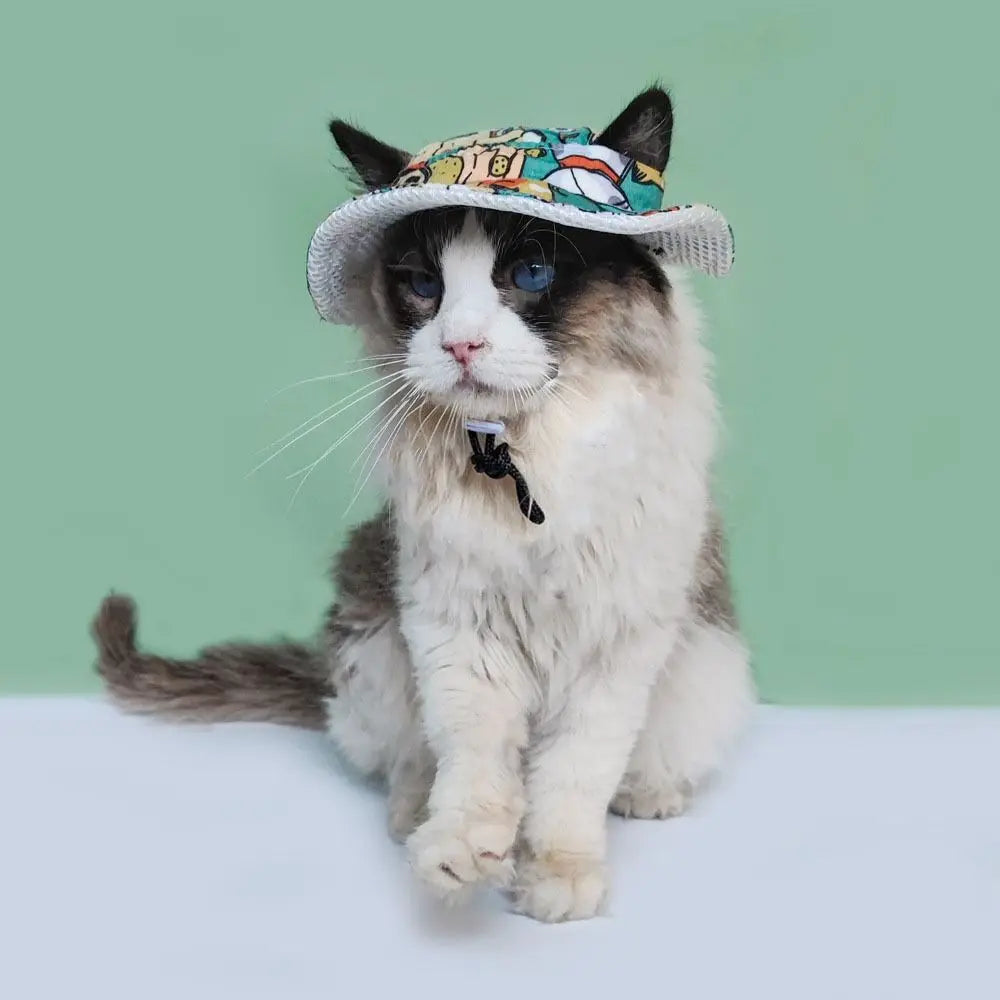 High-quality Adjustable Pet Sun Hat Cat Dog Breathable Sunscreen
