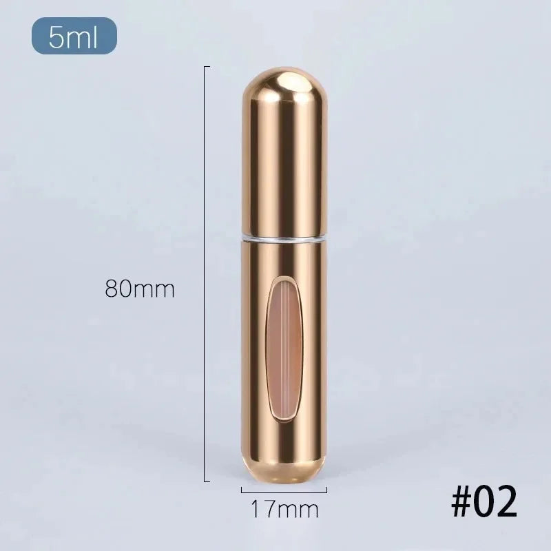 vvocci For Cosmetics Mini Aluminum Spray Alcochol Empty 5ml Refillable Bottle Portable Perfume Atomizer Liquid Container Vue M13 02