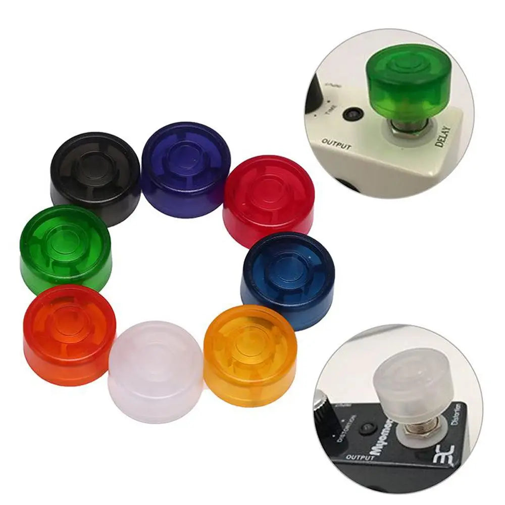 10Pcs/pack Amplifiers Candy Cover Button Bumper Footswitch Topper Protector Guitar Switch Pedal Cap Knob Cap Foot Nail Cap Vue