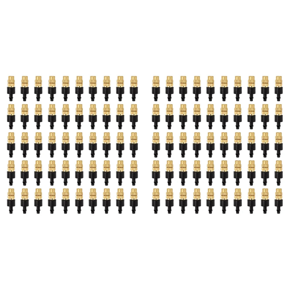 100-10PCS Outdoor Misting Cooling System Garden Irrigation Watering 4/7PVC Atomizer Nozzles Adjustable Garden Sprinklers Head Vue 100PCS