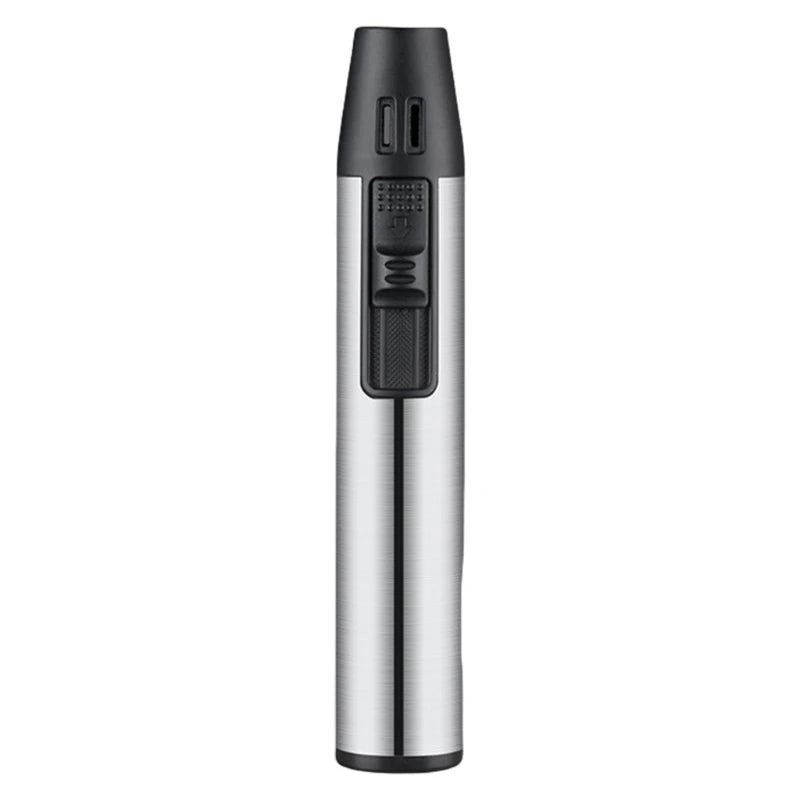 OOTDTY Turbo Jet Flame Lighter – Windproof Ceramic Core Jet Flame Lighter Vue Silver