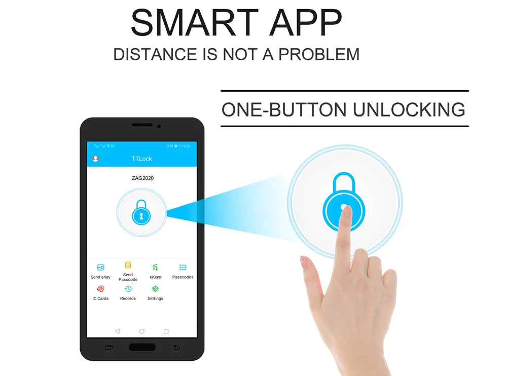 TTlock App Security Electronic Door Lock,Smart Touch Screen Lock,Digital Code Keypad For Home Hotel Apartment Vue