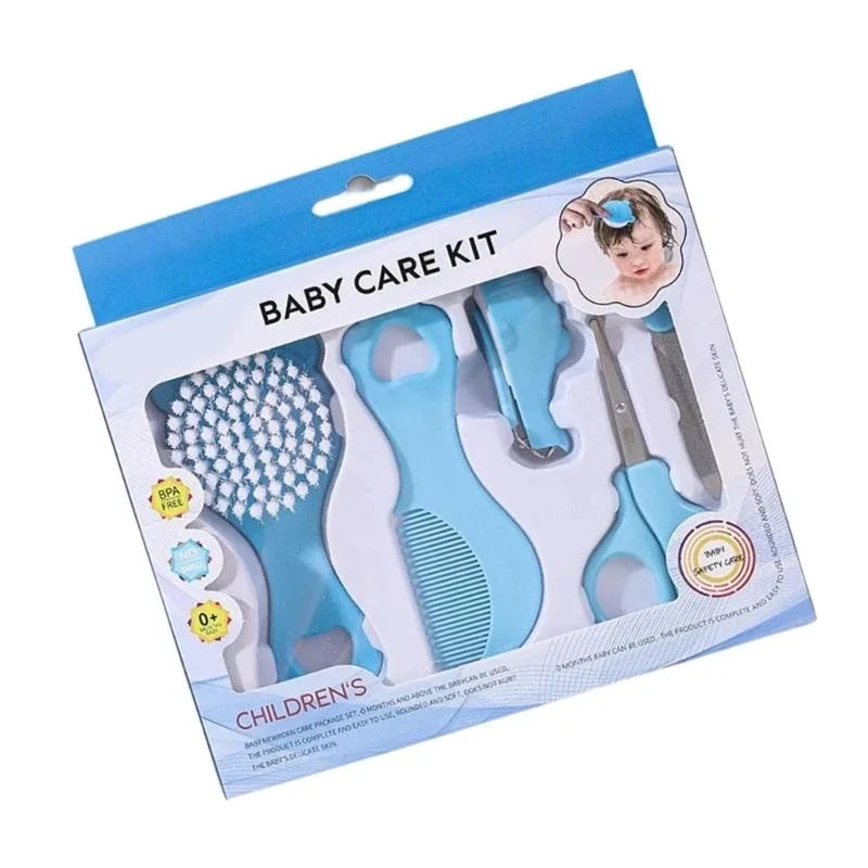 Baby Care Essential Kit Bristle Soft Infant Comb 5 Piece Grooming Set Cartoon Design Gentle Hair Brush Safe Vue