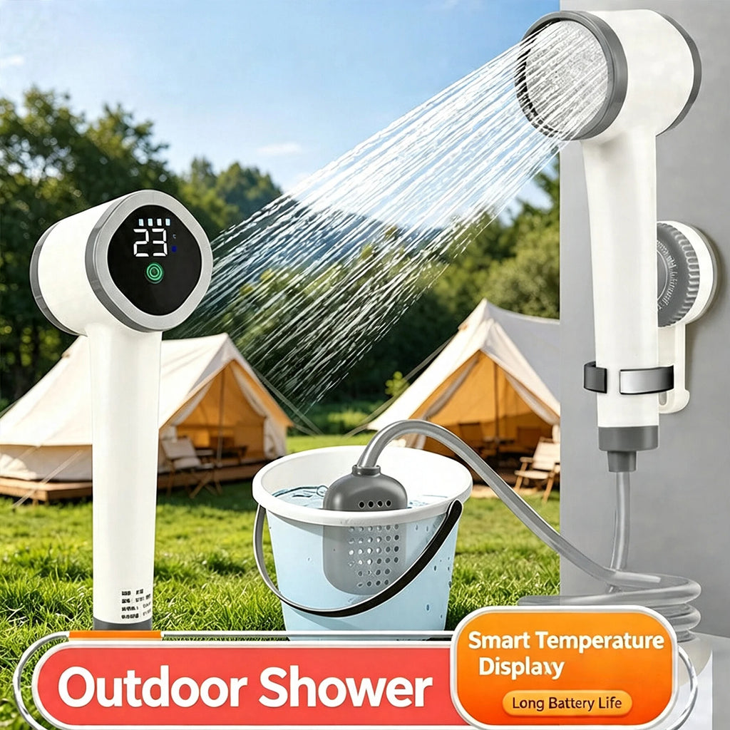 2.0A Portable Outdoor Bathing Tool Field 3 Color Water Temperature Construction Site Dormitory Electric Shower Rural Home Shower Vue