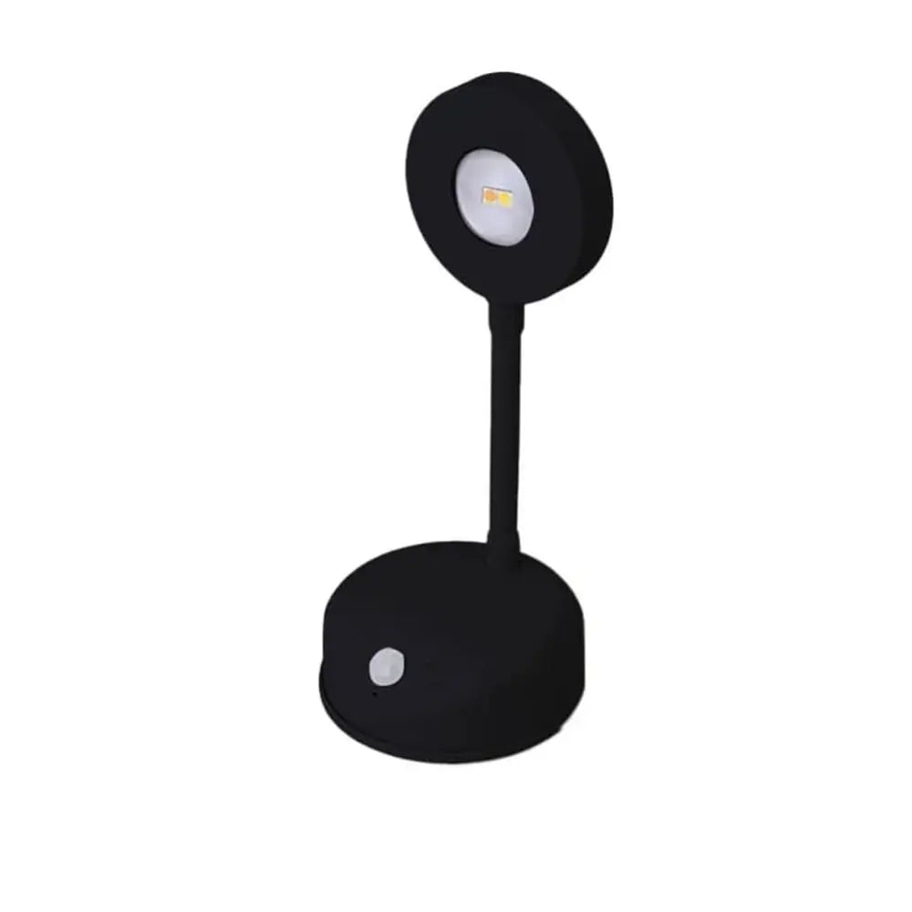 LED Wireless Spotlight Battery Operated Cat-Eye Bulb Wall Lamp Motion Sensor 360° Rotation Picture Light Artwork Lighting Vue Black